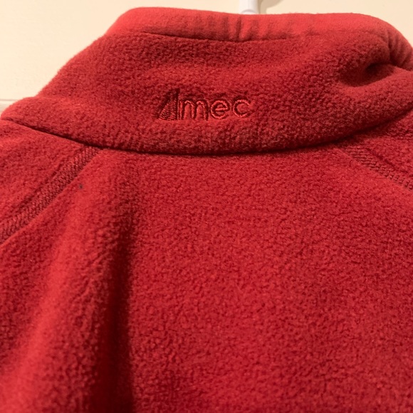 MEC Polar Fleece Zip Front Jacket Brick Red Size M - Picture 5 of 5